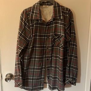 Fleece lined flannel